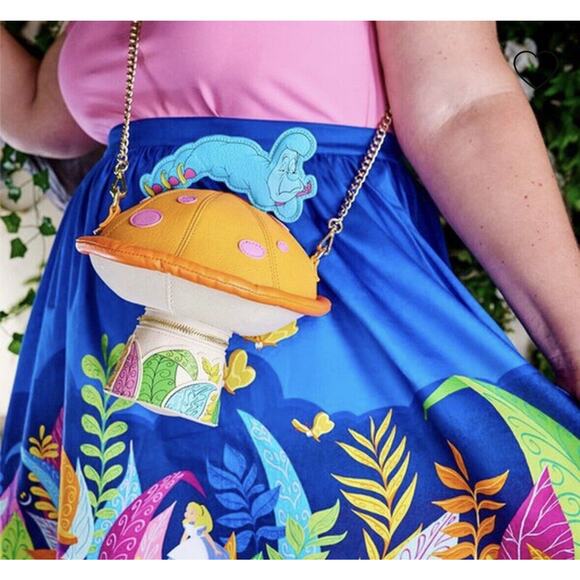 Stitch Shoppe Alice in Wonderland Caterpillar Mushroom Crossbody Bag - Picture 1 of 4